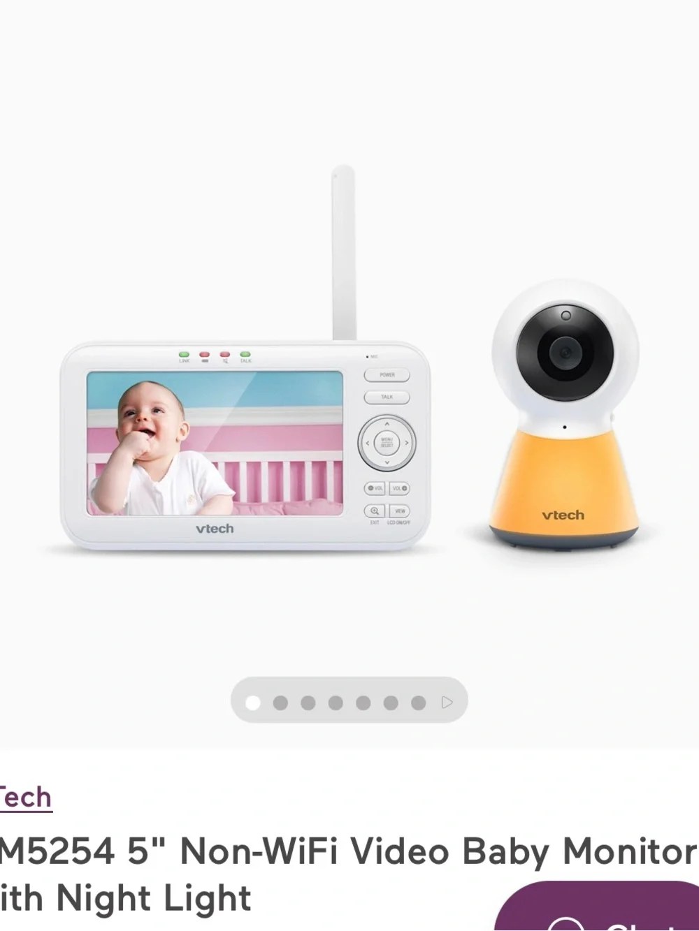 NEW VTech  Non-WiFi Video Baby Monitor with 5